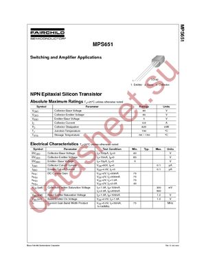 MPS651 datasheet  